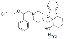 4a-[[4-(2-methoxy-2-phenyl-ethyl)piperazin-1-yl]methyl]-2,3,4,9b-tetra hydro-1H-dibenzofuran-4-ol dihydrochloride 结构式