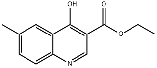4-ヒドロキシ-6-メチルキノリン-3-カルボン酸エチル 化学構造式