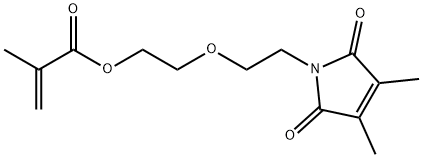2-[2-(2,5-dihydro-3,4-dimethyl-2,5-dioxo-1H-pyrrol-1-yl)ethoxy]ethyl methacrylate Struktur