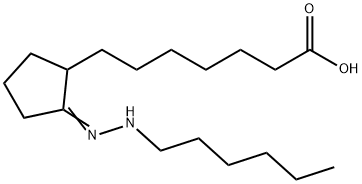 2-(6-carboxyhexyl)cyclopentanone hexylhydrazone 化学構造式