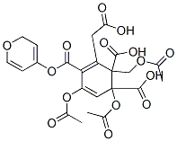 3,5-diacetoxy-2-acetoxymethyl-6-phenethyl-tetrahydro-pyran-4-yl ester Struktur