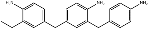 4-[(4-amino-3-ethylphenyl)methyl]-2-[(4-aminophenyl)methyl]aniline 结构式