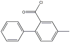 4-メチル-2-ビフェニルカルボニルクロリド 化学構造式
