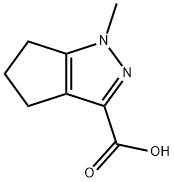 1-Methyl-1,4,5,6-tetrahydro-cyclopentapyrazole-3-carboxylic acid Structure