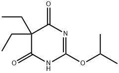 5,5-ジエチル-2-イソプロポキシピリミジン-4,6(1H,5H)-ジオン 化学構造式