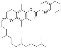 alpha-tocopherol 5-n-butyl-2-pyridinecarboxylate Struktur