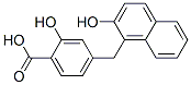 2-ヒドロキシ-4-[(2-ヒドロキシ-1-ナフタレニル)メチル]安息香酸 化学構造式