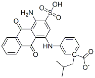 3-[[(4-アミノ-9,10-ジヒドロ-9,10-ジオキソ-3-ヒドロキシスルホニルアントラセン)-1-イル]アミノ]安息香酸2-メチルプロピル 化学構造式