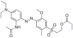 2-[[4-[[2-acetamido-4-(diethylamino)phenyl]azo]-5-methoxy-2-methylphenyl]sulphonyl]ethyl propionate Structure
