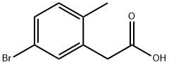 (5-ブロモ-2-メチルフェニル)酢酸 化学構造式