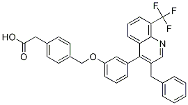 Benzeneacetic acid, 4-[[3-[3-(phenylMethyl)-8-(trifluoroMethyl)-4-quinolinyl]phenoxy]Methyl]-|