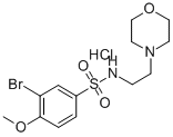 3-BROMO-4-METHOXY-N-(2-MORPHOLIN-4-YL-ETHYL)-BENZENESULFONAMIDE HYDROCHLORIDE 结构式
