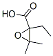 2-Oxiranecarboxylic  acid,  2-ethyl-3,3-dimethyl- Struktur