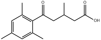 3-METHYL-5-OXO-5-(2,4,6-TRIMETHYLPHENYL)VALERIC ACID Struktur