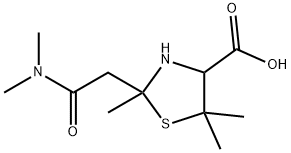 2-(dimethylcarbamoylmethyl)-2,5,5-trimethyl-thiazolidine-4-carboxylic acid Structure