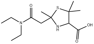 4-Carboxy-2,5,5-trimethylthiazolidine-2-N,N-diethylacetamide Struktur