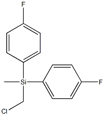 双(4-氟苯基)甲基(氯甲基)硅烷 结构式