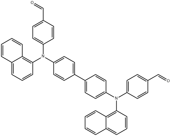 4,4'-(Biphenyl-4,4'-diylbis(naphthalen-1-ylazanediyl))dibenzaldehyde Struktur