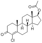 4-Chlorotestosterone acetate  Structure