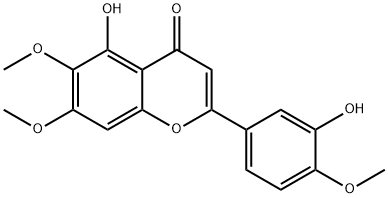 3',5-DIHYDROXY-4',6,7-TRIMETHOXYFLAVONE Structure