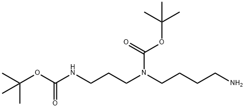 N1,N4-双-BOC-亚精胺, 85503-20-4, 结构式