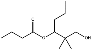 1-(2-hydroxy-1,1-dimethylethyl)butyl butyrate Struktur