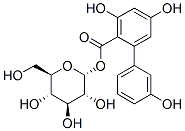 alpha-D-Glucopyranose, 1-(3,3',5-trihydroxy(1,1'-biphenyl)-2-carboxylate) 结构式
