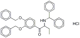 rac 1-[3,4-(Dibenzyloxy)phenyl]-2-[(diphenylmethyl)amino]-1-butanone Hydrochloride
 Structure