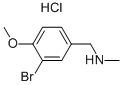 (3-BROMO-4-METHOXY-BENZYL)-METHYL-AMINE HYDROCHLORIDE 化学構造式