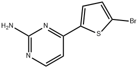 4-(5-ブロモ-2-チエニル)-2-ピリミジンアミン 化学構造式