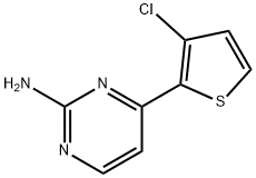 4-(3-クロロ-2-チエニル)-2-ピリミジンアミン 化学構造式