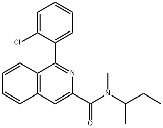 1-(2-氯苯基)-N-甲基-N-(1-甲基丙基)-3-异喹啉甲酰胺,85532-75-8,结构式