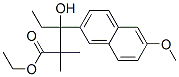 ethyl beta-ethyl-beta-hydroxy-6-methoxy-alpha,alpha-dimethylnaphthalene-2-propionate 结构式