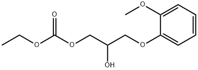 ethyl 2-hydroxy-3-(2-methoxyphenoxy)propyl carbonate 结构式