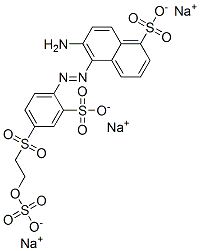 6-amino-5-[[2-sulpho-4-[[2-(sulphooxy)ethyl]sulphonyl]phenyl]azo]naphthalene-1-sulphonic acid, sodium salt 结构式