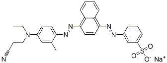 sodium m-[[4-[[4-[(2-cyanoethyl)ethylamino]-o-tolyl]azo]-1-naphthyl]azo]benzenesulphonate Structure