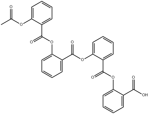 2-[[2-(Acetyloxy)benzoyl]oxy]benzoic Acid 2-[(2-Carboxyphenoxy)carbonyl]phenyl Ester, 85539-30-6, 结构式