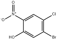 2-硝基-4-氯-5-溴苯酚, 855400-82-7, 结构式