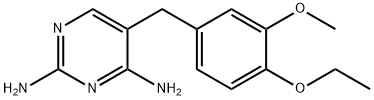 5-(4-エトキシ-3-メトキシベンジル)-2,4-ピリミジンジアミン 化学構造式