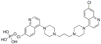 4,4'-(1,3-Propanediyldi-4,1-piperazinediyl)bis(7-chloroquinoline) phosphate Structure