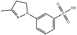 m-(4,5-dihydro-3-methyl-1H-pyrazol-1-yl)benzenesulphonic acid Struktur