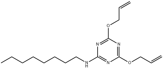4,6-diallyloxy-N-octyl-1,3,5-triazin-2-amine Struktur