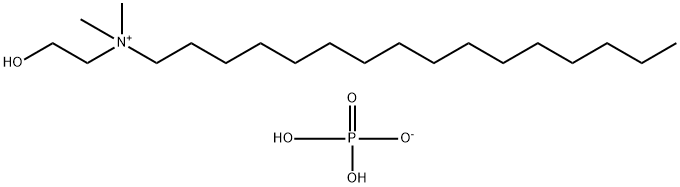 N,N-二甲基-N-(2-羟基乙基)十六烷基季铵磷酸盐, 85563-48-0, 结构式