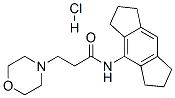 N-(1,2,3,5,6,7-hexahydro-s-indacen-4-yl)-3-morpholin-4-yl-propanamide hydrochloride 结构式