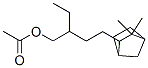 4-(3,3-ジメチルビシクロ[2.2.1]ヘプタン-2-イル)-2-エチル-1-ブタノールアセタート 化学構造式