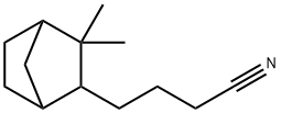 3,3-dimethylbicyclo[2.2.1]heptane-2-butyronitrile Struktur