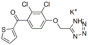 [2,3-dichloro-4-(1H-tetrazol-5-ylmethoxy)phenyl]-2-thienylmethanone, potassium salt Structure