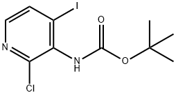 (2-クロロ-4-ヨード-ピリジン-3-イル)-カルバミン酸 TERT-ブチル エステル 化学構造式