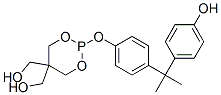 2-[4-[1-(4-hydroxyphenyl)-1-methylethyl]phenoxy]-1,3,2-dioxaphosphorinane-5,5-dimethanol Struktur