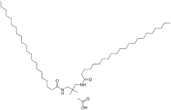 N,N'-(2,2-dimethylpropane-1,3-diyl)bis(docosanamide) monoacetate Structure